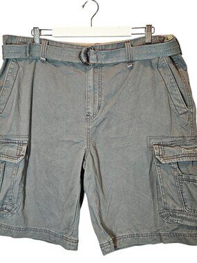 Unionbay Cargo Shorts Belt Mens 40 Gray Hiking Casual Gorpcore Utility vacation